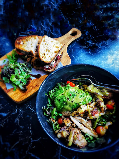 teriyaki-chicken-sandwich-and-chicken-salad