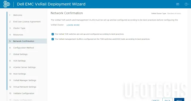 VxRail Network Confirmation - UFOtechs