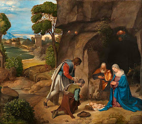 Adoración de los pastores de Giorgione