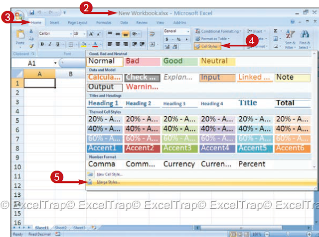 MS Excel : COPY STYLES to another workbook