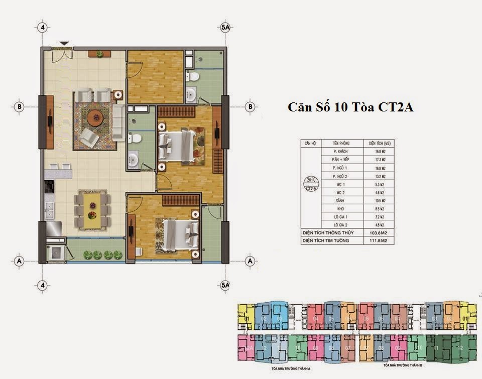 Mặt Bằng Chung Cư Tràng An Complex Tòa CT2A