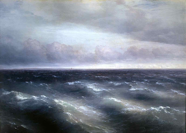 an Ivan Aivazovsky painting 1881, rough seas
