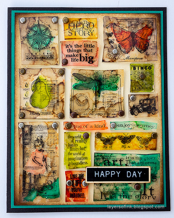 Layers of ink - Shrink Plastic Card Tutorial by Anna-Karin Evaldsson.