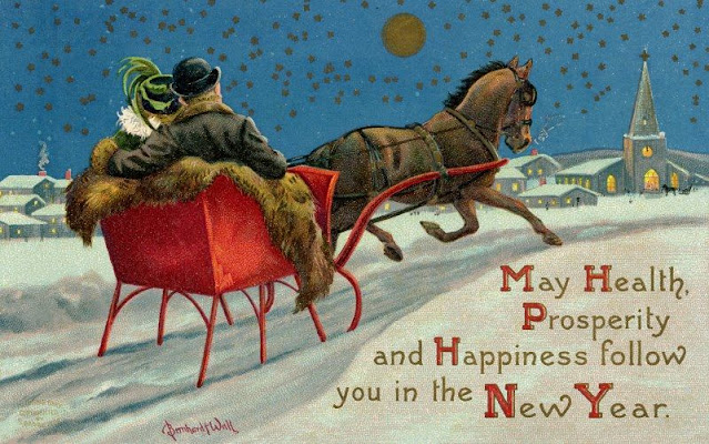 Postales antiguas de Año Nuevo de principios del siglo XX