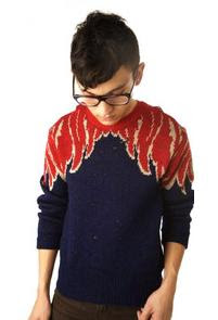 Blue and red jumper