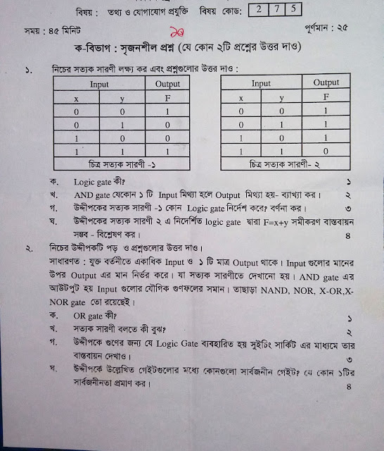 HSC Model Question : 9