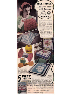 1944 Advertisement for Lily Album of Crocheted Designs, Book 1200
