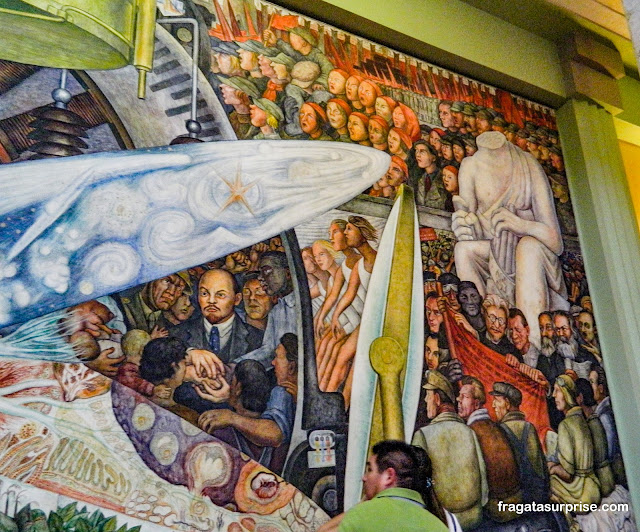 Lenin no mural de Diego Rivera "O Homem, Controlador do Universo"