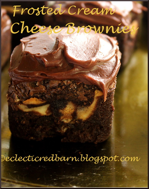 Eclectic Red Barn: Cream Cheese Brownies in a Brownie Bar Pan