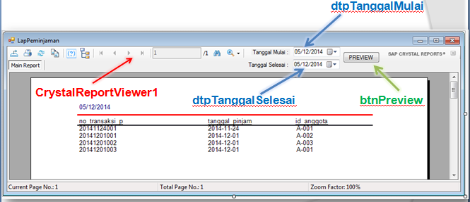 Cara Membuat Laporan Crystal Report Berdasarkan Rentang Tanggal (VB.NET)