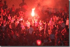 kembang api di lapangan
