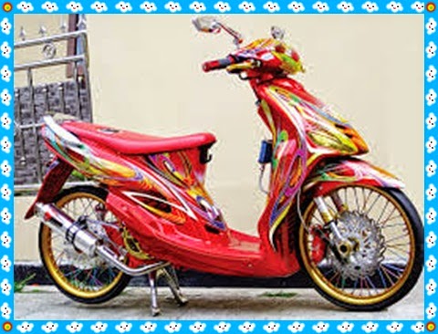 Contoh Gambar Modifikasi Motor Mio Sporty