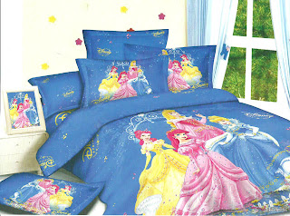 Sprei Motif Princess Blue