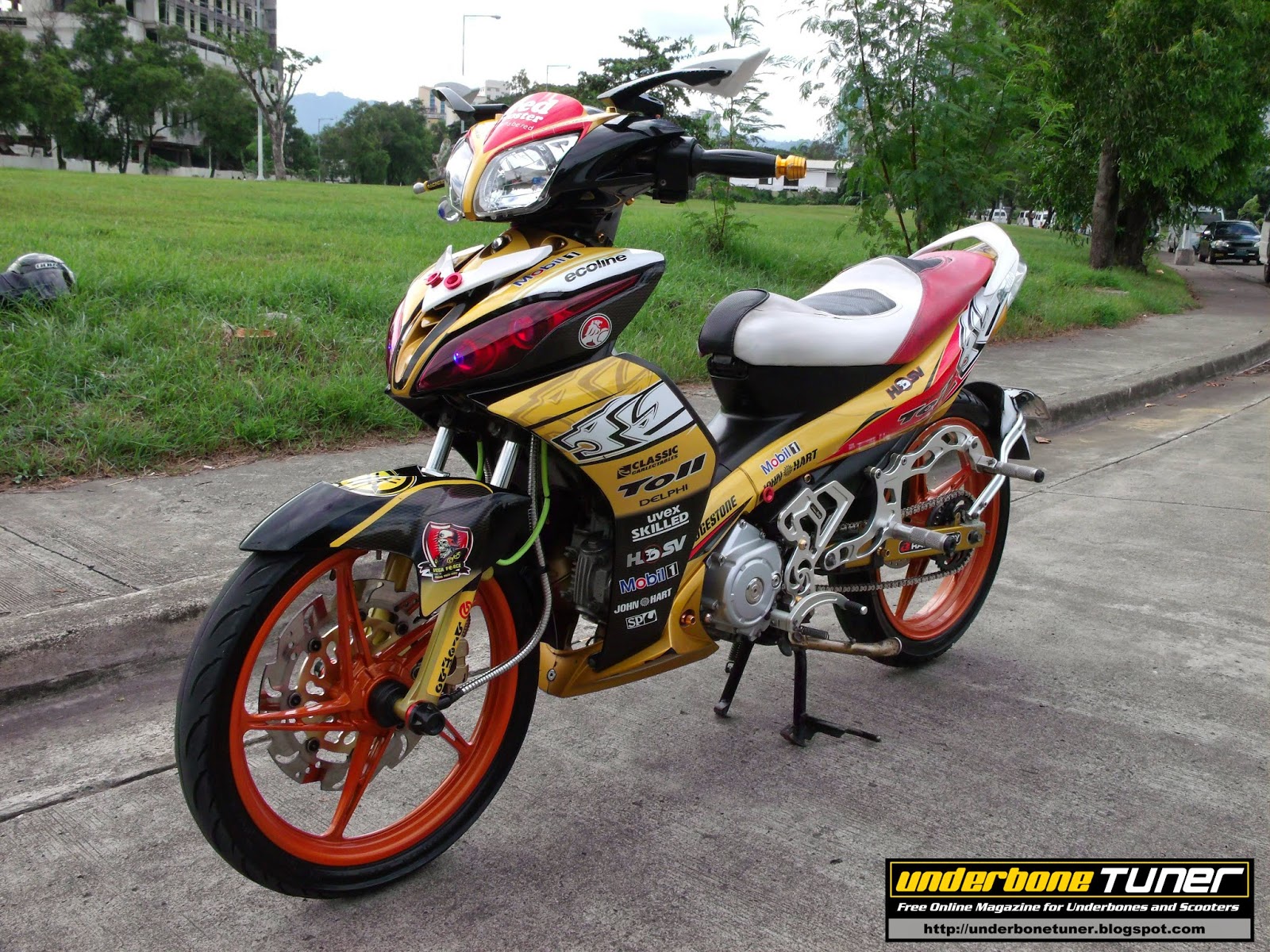 Underbone Tuner Modified Bikes MotoGp Inspired Yamaha Vega Force