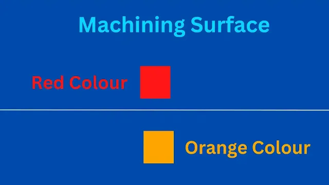 Machining Surface On Pattern With Red Colour or Orange Colour Code