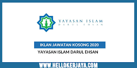 Jawatan Kosong Yayasan Islam Darul Ehsan ~ Pembantu Perubatan / Jururawat Terlatih