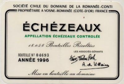 「Echezeaux」1996’　DRC