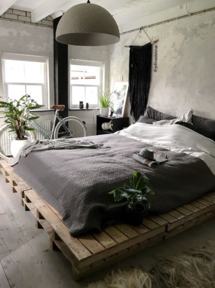 gray industrial 3x4 hotel room design