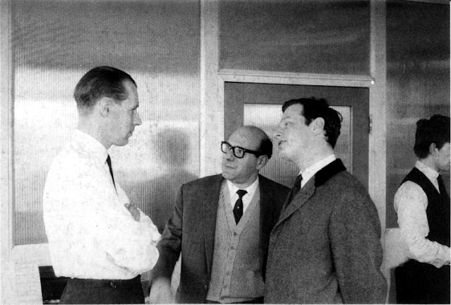 George Martin, Dick James y Brian Epstein 05 de marzo de 1963