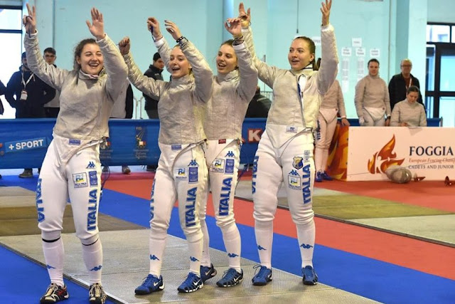 Foggia Fencing 2019. Campionati Europei Giovanili. E sono dieci le medaglie degli azzurrini