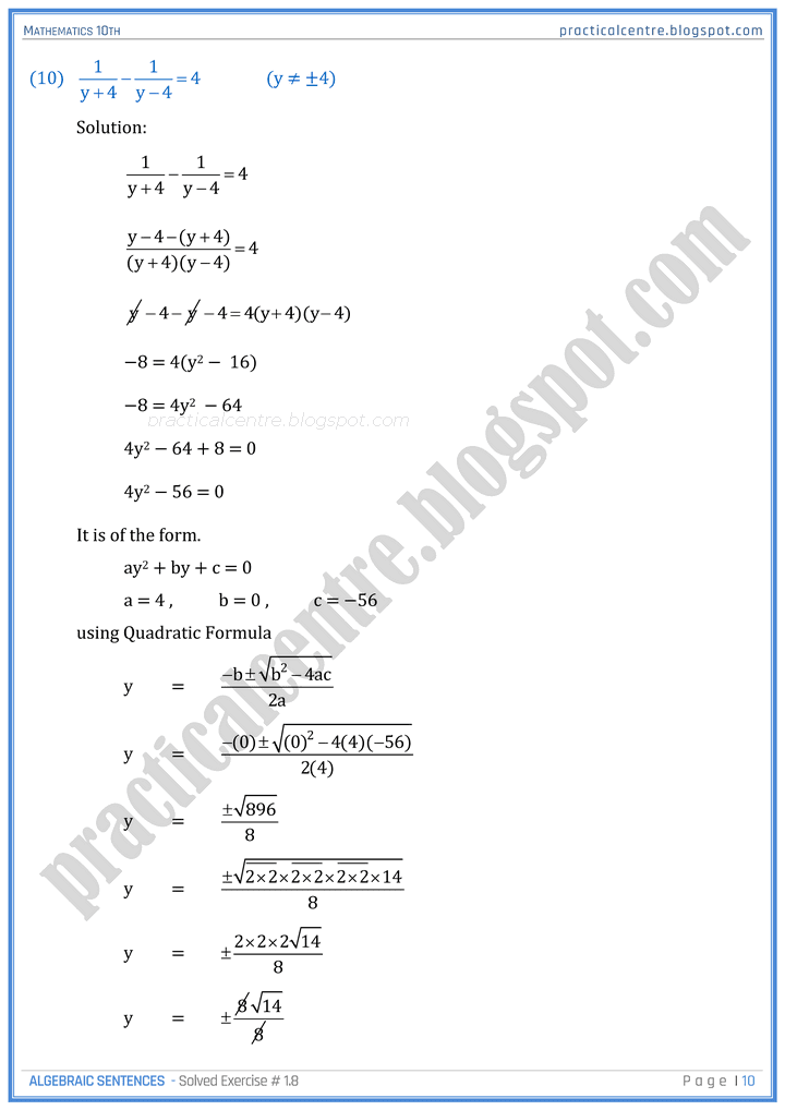 algebraic-sentences-exercise-1-8-mathematics-10th