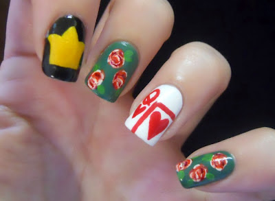 Holy Manicures: Queen of Hearts Nails.