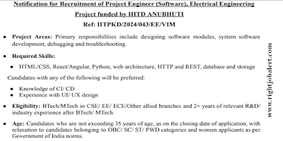 Electrical,Electronics and Communication and Computer Science Engineering Jobs IIT