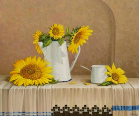 pinturas-decorativas-de-jarras-con-flores-oleos bodegones-de-flores-realistas