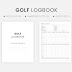 Golf Log Book Template Journal Practice