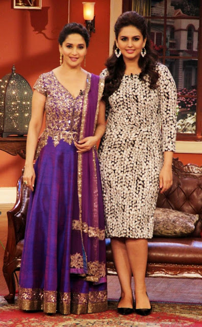 Madhuri Dixit & Huma promote 'Dedh Ishqiya' on Comedy Nights with Kapil