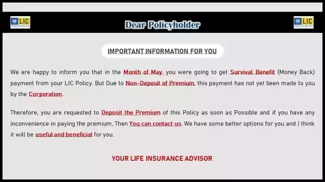 Material for Lapsed SB Policy for May