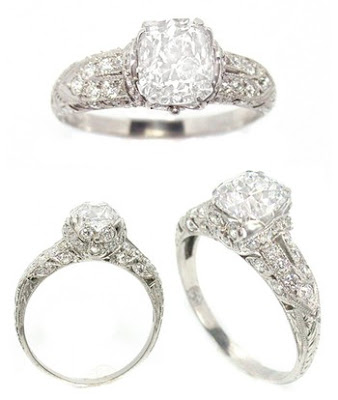 Gorgeous cushion cut ring with