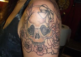 Skull And Flowers Female tattoofemale tattoos gallery