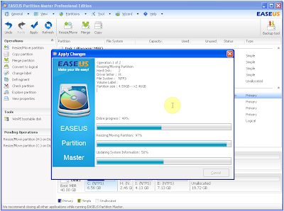 Menambah Ukuran Partisi C dengan Easeus Partition