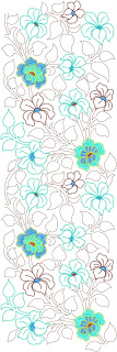 Unieke blomme Oral Patroon