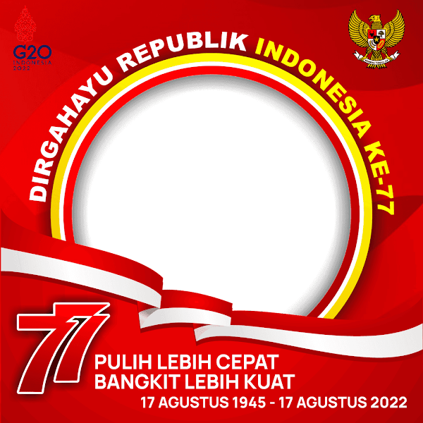 Link Twibbonize Hari Kemerdekaan Republik Indonesia 17 Agustus 2022 HUT RI ke-77 id: twibbonhutrike77keren7