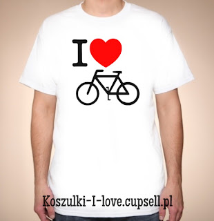 koszulka z rowerem