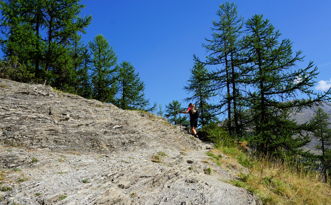 Steep trail above la Chalp