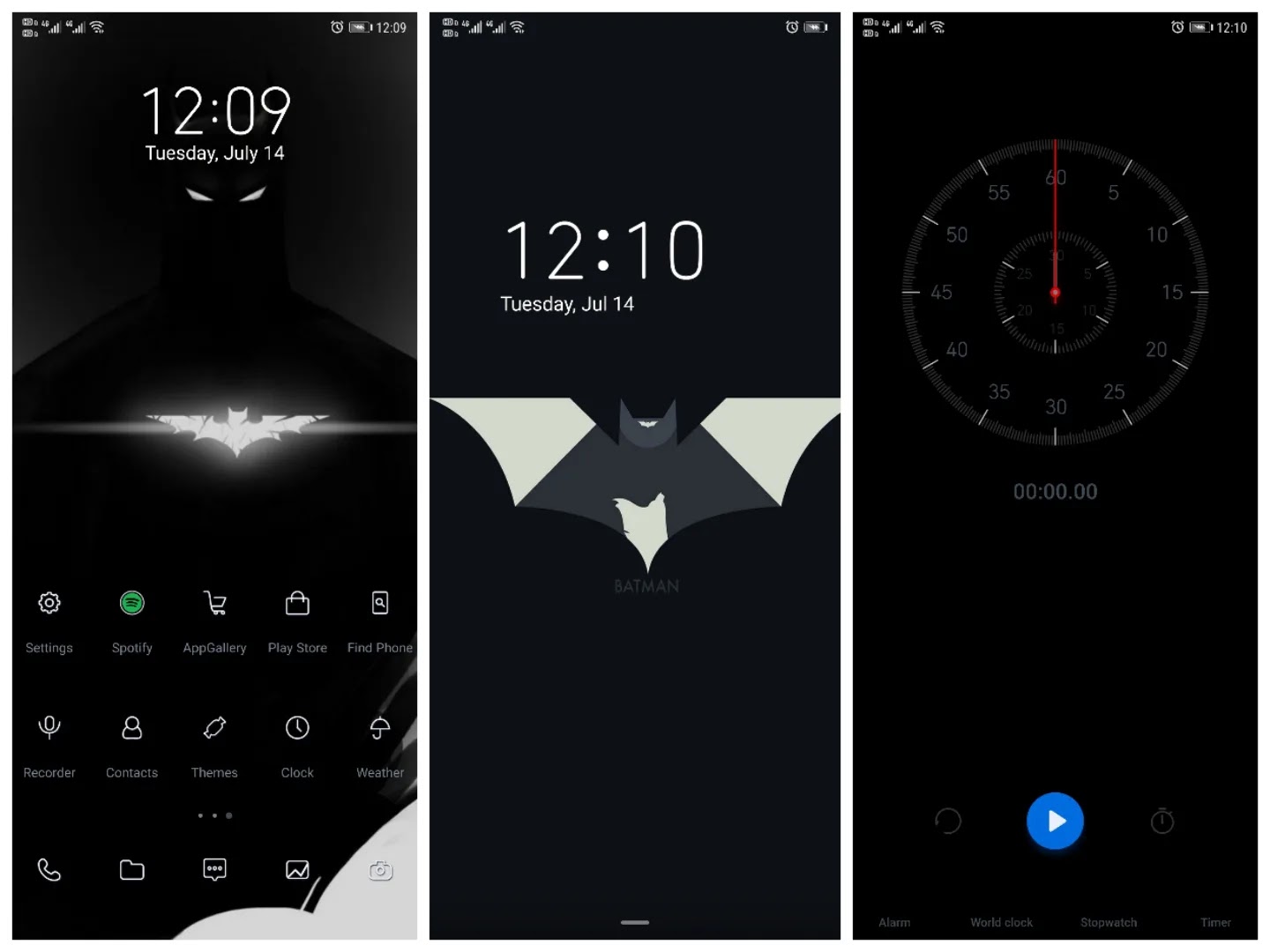 Batman Theme For EMUI 10/9 And Magic UI 3/2. Huawei dark theme 2020