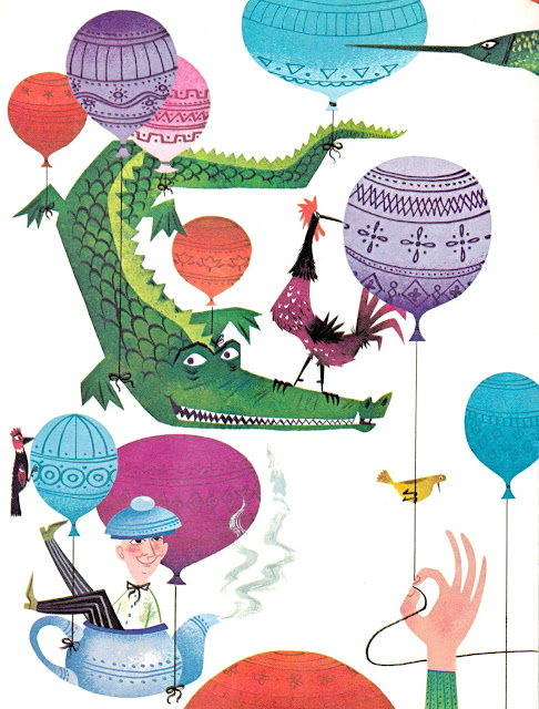 "The Joke Book" compiled by Oscar Weigle, illustrated by Bill & Bonnie Rutherford (1963) featuring crocodile and man inside a sugar bawl