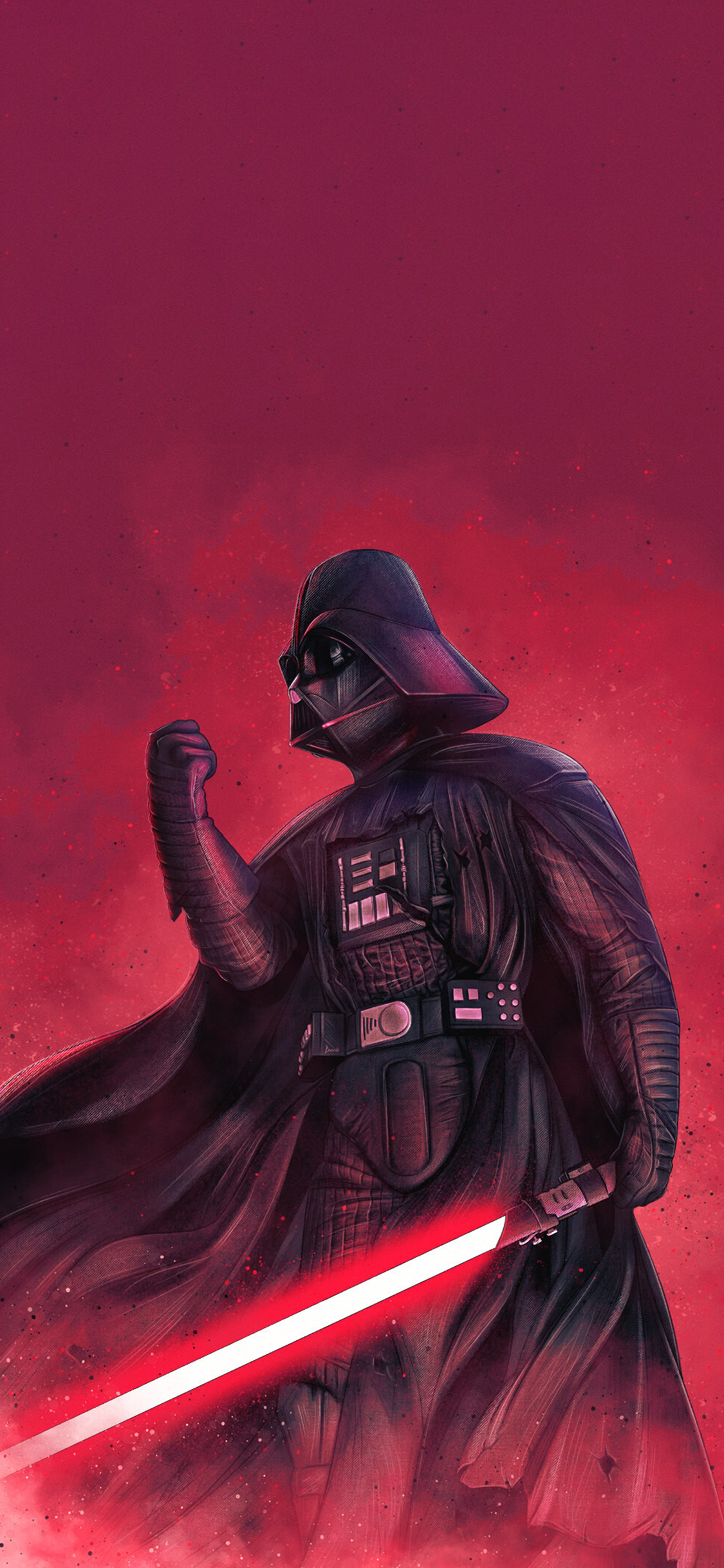 Download wallpaper 950x1534 darth vader with red lightbar dark iphone  950x1534 hd background 26616
