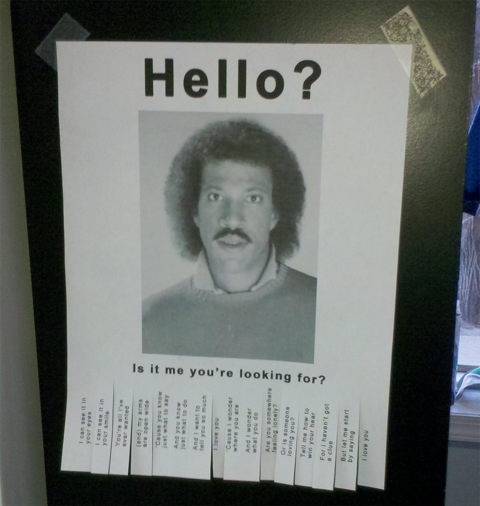 Food4Thawt: Hello, Is It Me You're Lookin' For? [Photo]