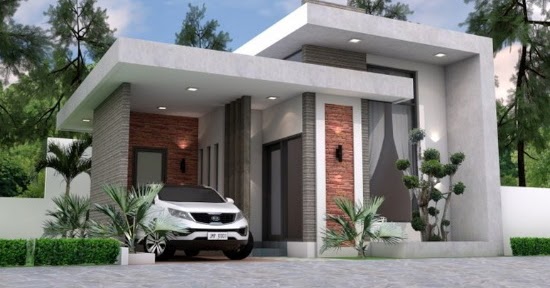 LINGKAR WARNA 14 Desain rumah  modern 2020  dengan atap  datar 