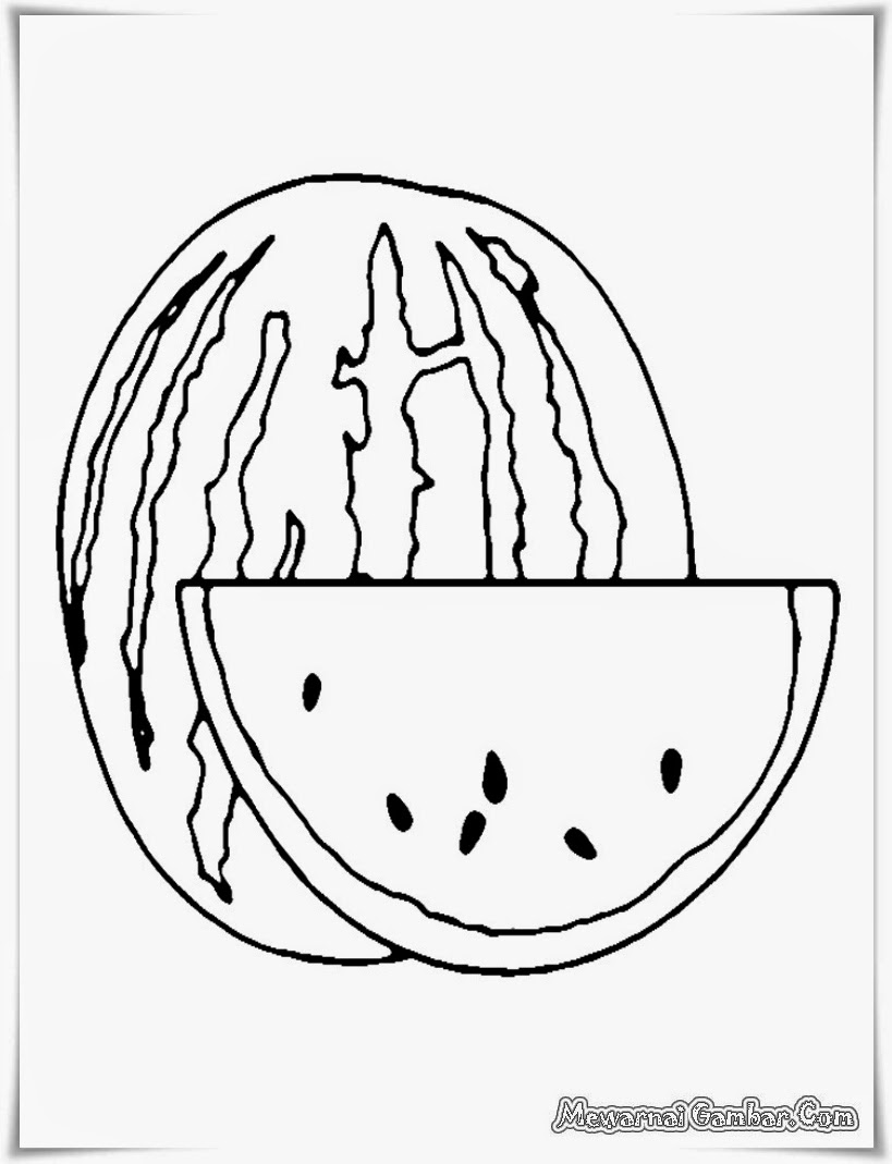 Free coloring pages of gambar buah 