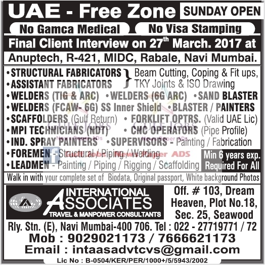 UAE Free Zone Large Job Opportunities