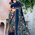 Women's Georgette Blend Printed Saree With Blouse Piece (Saree ID-00013)