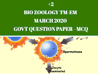 CLASS 12 (+2) BIO ZOOLOGY TM-EM MARCH 2020 GOVT QUESTION PAPER MCQ 1 MARK QUESTIONS - ONLINE TEST - QUESTIONS 01-08