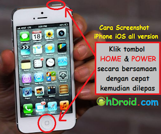 Cara Mengambil Screenshot di iPhone 4, 4S, 5, 5S, 6, 6S, 7