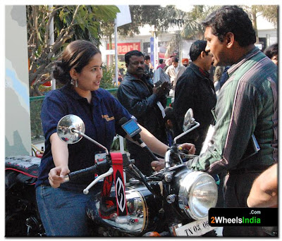 Lady Rider on the Royal Enfield Bullet