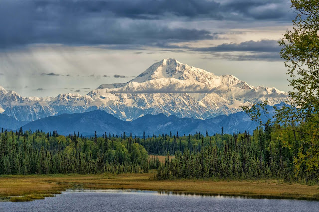 Nằm phía nam trung tâm Alaska, trong Công viên Quốc gia và Khu bảo tồn Denali, với độ cao 6.190 m, Denali là đỉnh núi cao nhất lục địa Bắc Mỹ. Tính theo phần lồi địa hình, Denali là đỉnh núi đứng thứ 3 thế giới, sau Everest và Aconcagua. Ngọn núi ngoạn mục này là điểm thu hút chính của Vườn quốc gia Denali. Nhìn từ xa, Denali trông tuyệt đẹp với phần trên bao phủ bởi tuyết trắng. Ngọn núi này cũng là nơi khởi nguồn của 5 dòng sông băng lớn.